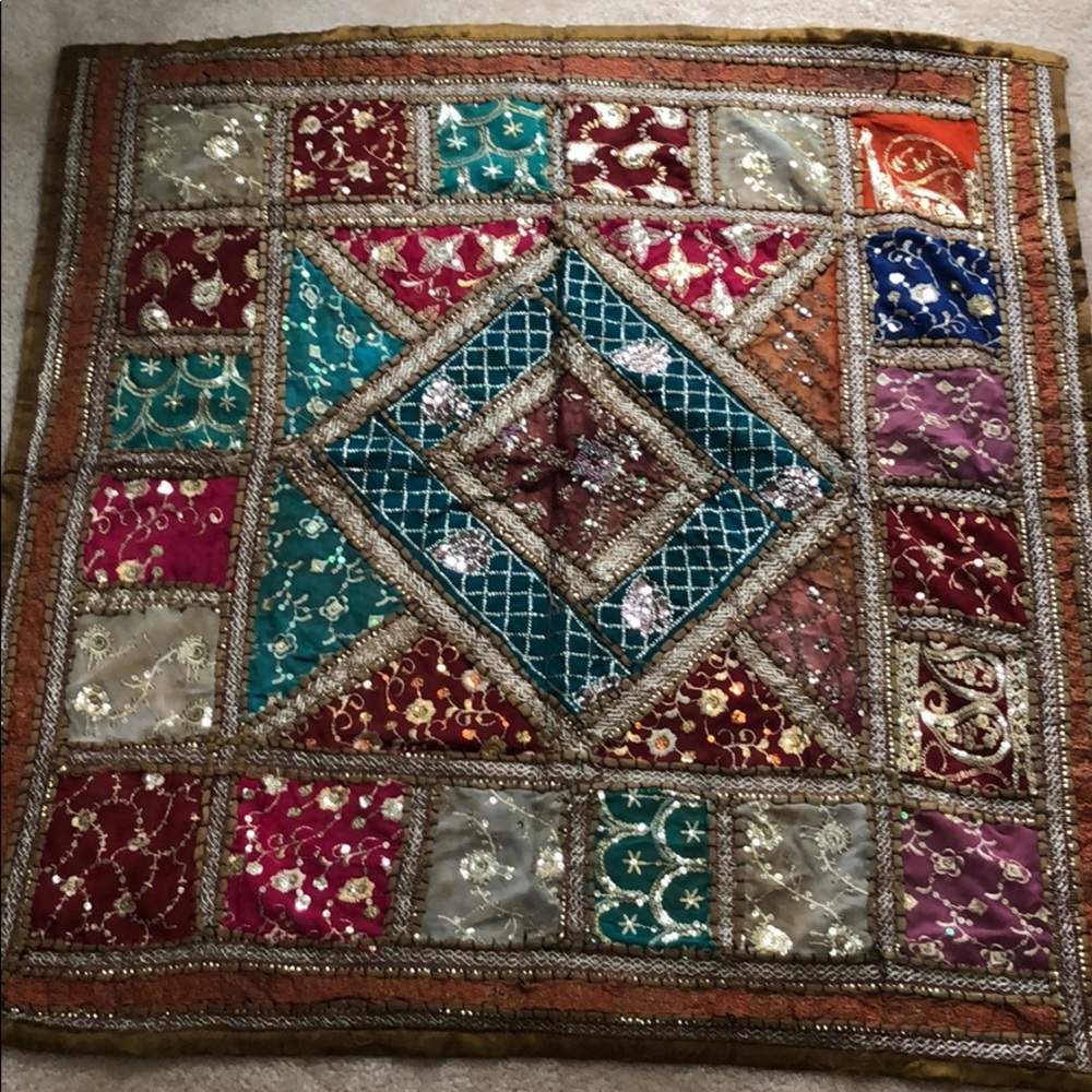 Vintage Indian Themed Sequin Table Cloth